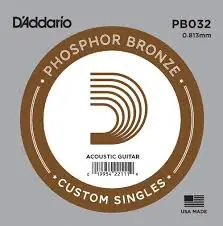 Professional Grade PB032 Single String Phospor Bronze .032 : D'addario