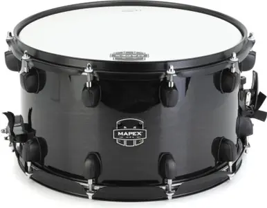 Mapex MPX Maple and Poplar Hybrid Snare Drum - 8 x 14-inch - Black with Black Hardware Next Day Delivery