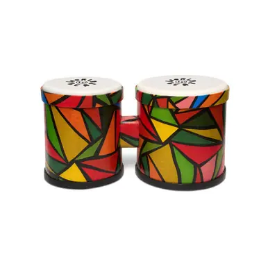 Crafted LP World Beat Pre-Tuned Multicolor Bongos