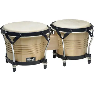 Don’t Miss Out Stagg BW-200 Latin Wood Bongos - 7.5" X 6.5" - Natural