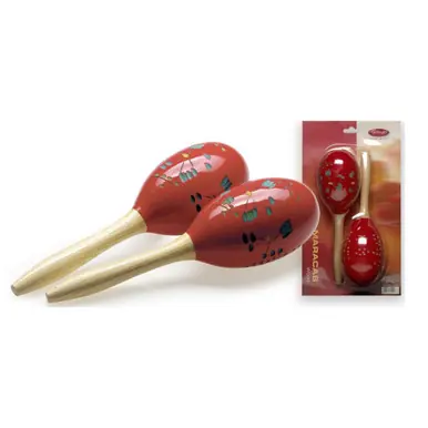 Free Delivery Stagg MRW-29 Red Painted Large Wood Maracas