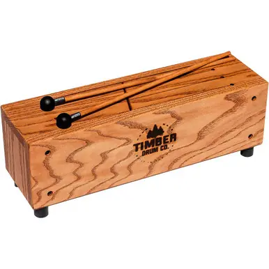 Certified Timber Drum Company Slit Tongue Log Drum with Mallets