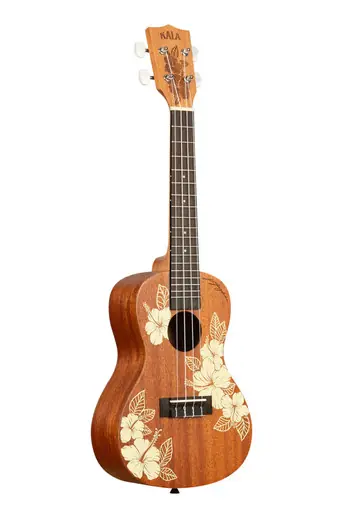 Kala Hibiscus Mahogany Concert Ukulele with Bag - KA-HIBISCUS-C High Quality