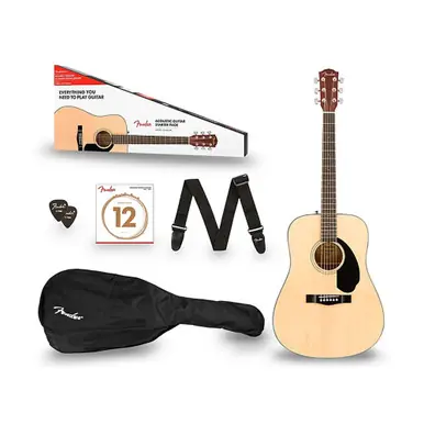 Budget Fender CD-60S Dreadnought v2 Acoustic Guitar Pack