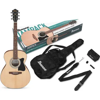 Worldwide Shipping Ibanez IJVC50 Quick Start JamPack Grand Concert Acoustic Guitar Pack