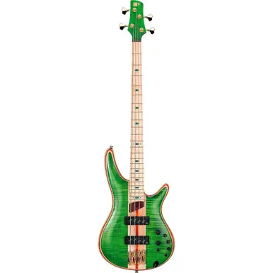 Ibanez SR4FMDX Premium 4-String Electric Bass Guitar - Emerald Green Viral
