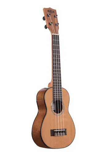 Original Kala KA-SCAC-SLNG Gloss Solid Cedar Top Acacia Long Neck Soprano Ukulele