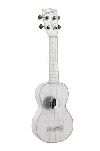 Kala Waterman Seaglass Collection Soprano Ukulele - Transparent Frosted Glass Budget