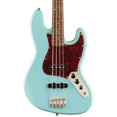 Deal Squier Classic Vibe 60s Jazz Bass 4-String Electric Bass Guitar - Daphne Blue