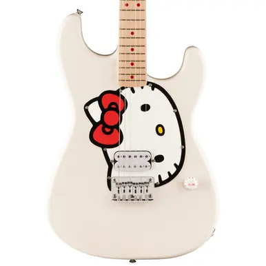 Squier x Hello Kitty Stratocaster Electric Guitar - White Shop Now
