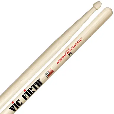 Warranty Included Vic Firth American Classic 7A Wood Tip Hickory Drumsticks