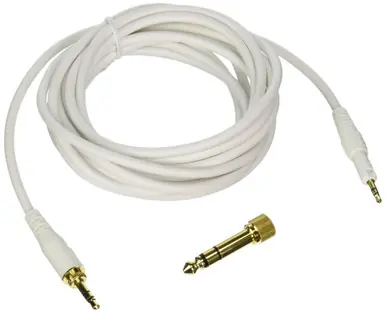 Holiday Sale Audio-Technica HP-LC ATH-M40x Long Replacement Cable - 9.8 foot - White