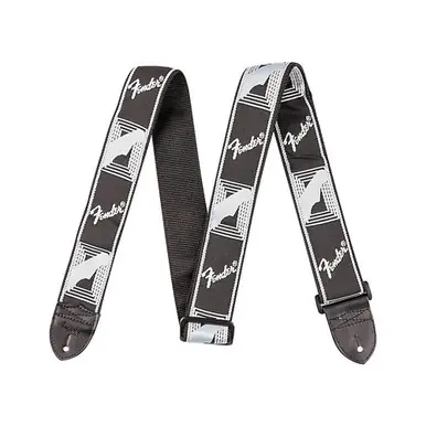 Fender 2-inch Monogrammed Guitar Strap - Black and Gray New Arrival