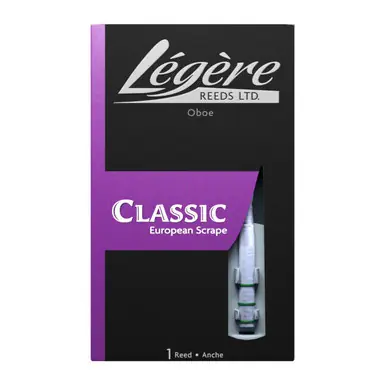 Budget Legere European Scrape Synthetic Oboe Reed - Medium Soft (Green O-Ring)