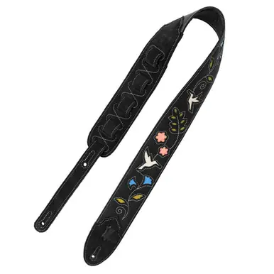Levy's 2.5-Inch Sunbird Series Guitar Strap - Black Hummingbird Must Have