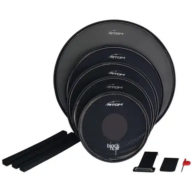 RTOM Black Hole Snap-on Mesh Practice Pad Combo Pack (v2) - 10-inch/12-inch/14-inch/16-inch/22-inch Latest
