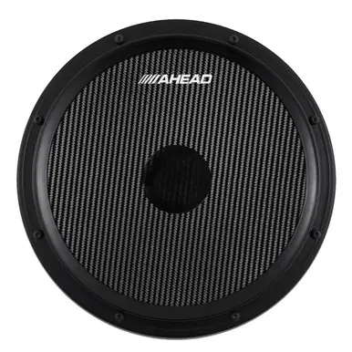 Ahead S-Hoop Carbon Fiber Marching Practice Pad with Snare Sound - 14-Inch - Black Hassle-Free Returns