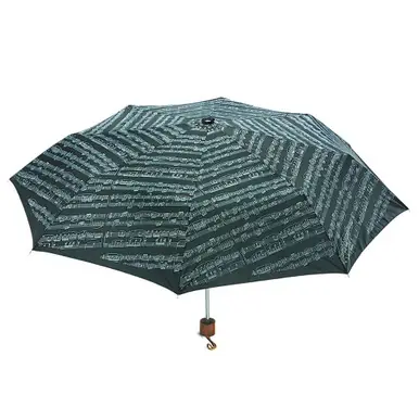 Grab Now Black Mini Umbrella with Sheet Music Pattern