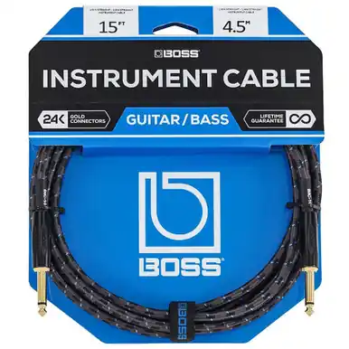 Save Now BOSS BIC-15 Straight 1/4" TS Instrument Cable - 15ft