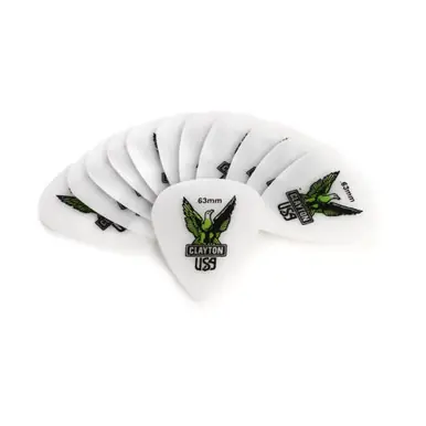 Clayton Acetal Standard .63 Guitar Picks 12-Pack Next Day Delivery