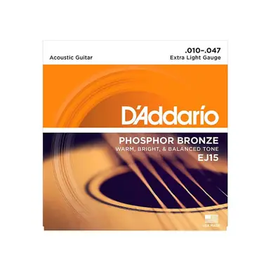 Cheap D'Addario EJ15 Phosphor Bronze 10-47 Extra Light Acoustic Guitar Strings