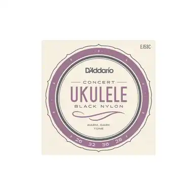 Last Chance D'Addario EJ53C Pro-Arté Black Nylon Concert Ukulele Strings