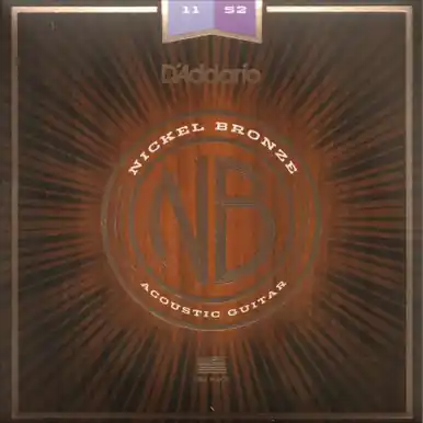 Seasonal Sale D'Addario NB1152 Nickel Bronze Custom Light Acoustic Guitar Strings - .011-.052