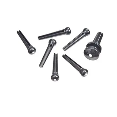 D'Addario PWPS10 Black with Ivory Dot Bridge and End Pin Set Special Discount