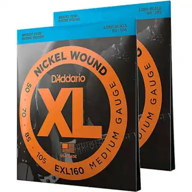 D'Addario Strings Bass Extra Light Twin Pack EXL160TP Latest