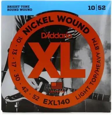 Markdown D'Addario Strings Guitar Extra Light Heavy Bottom EXL140