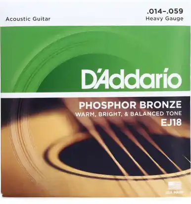 Top Pick D'Addario Strings Guitar Phosphor Bronze Heavy EJ18