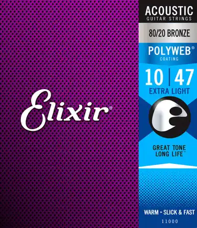 Elixir Polyweb Acoustic Guitar Strings - 80/20 Bronze Medium 13-56 Limited Edition