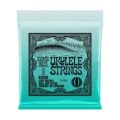 Crafted Ernie Ball 2326 Black Nylon Ball End Concert/Soprano Ukulele Strings