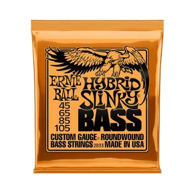 Ernie Ball Hybrid Slinky Nickel Wound Electric Bass Strings 2833 Genuine