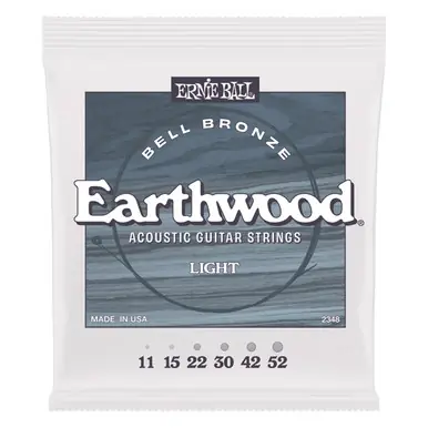 Hot Picks Ernie Ball P02348 Earthwood Acoustic Guitar Strings Bell Bronze Light 11-52