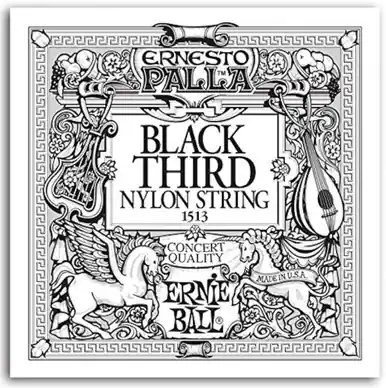 Secure Checkout Ernie Ball String Guitar 3rd Nylon Black 1513