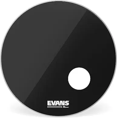 Evans EMADRESONANT Bass Drum Head Emad Resonant Black Popular