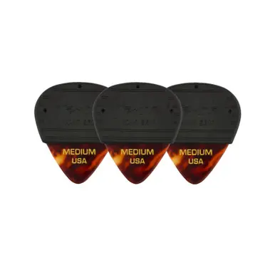 Clearance Fender 3-pack Tortoiseshell Mojo Grip Medium Guitar Picks