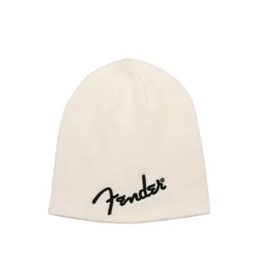 Money Back Guarantee Fender Logo Arctic White Beanie