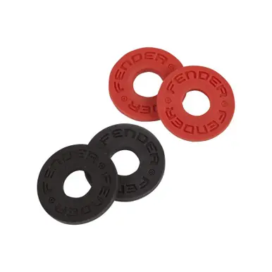 Fender Set of 4 Strap Blocks Strap Locking System - Black and Red Modern