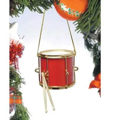 No Minimum Order Hanging Ornament Marching Snare Drum - 2-Inch