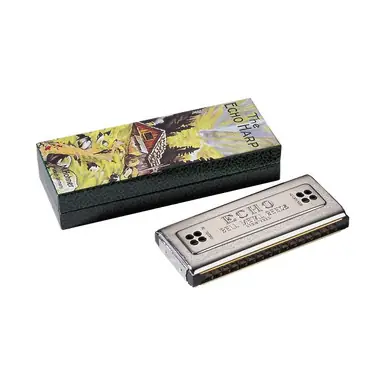 Genuine Hohner Tremolo Echo Harp Double-Sided C/G Harmonica - 54/64 CG