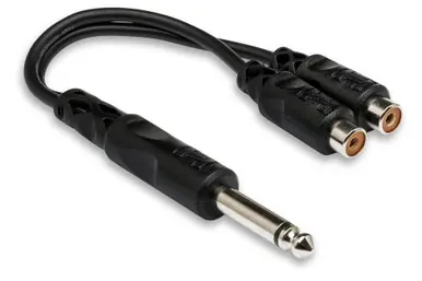 Place Order Hosa YPR-103 1/4" TS Male to Dual RCA Female Y Cable