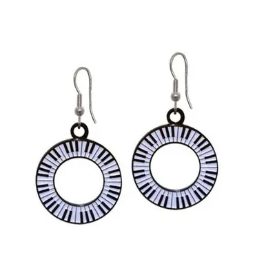 Keyboard Circle Earrings Next Day Delivery