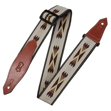 Seasonal Sale Levy's 2-Inch Tribal Rhythms Series Guitar Strap - Tan Arrow
