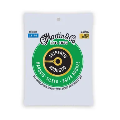 Get Yours Martin MA150S Authentic Acoustic Marquis Silked 80/20 Bronze Medium Guitar Strings - .013-.056