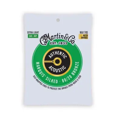 Martin MA170S 80/20 Bronze 10-47 Extra Light Acoustic Guitar Strings Save Now