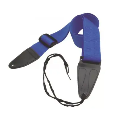 Bulk Order On-Stage 2-Inch Guitar Strap with Leather Ends - Blue