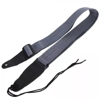 On-Stage 2-Inch Guitar Strap with Leather Ends - Gray Shop Now
