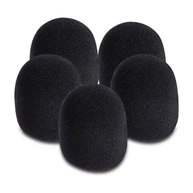 On-Stage ASWS58B5 5-Pack Black Windscreen for Handheld Microphones Order Now